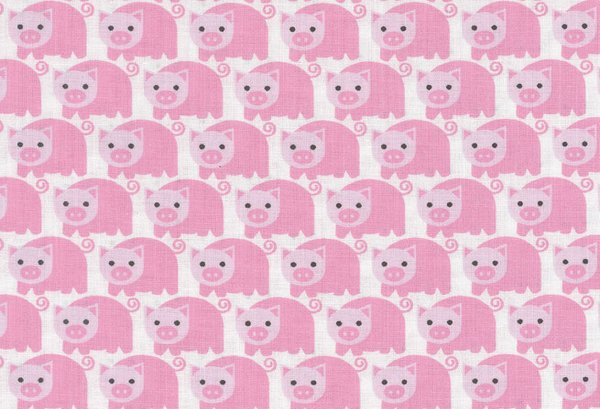 Westfalenstoff- Junge Linie Schweine rosa