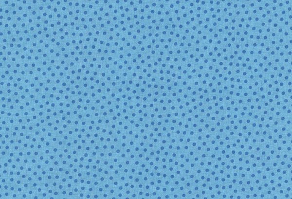 Westfalenstoff - Junge Linie Punkte dunkelblau auf hellblau